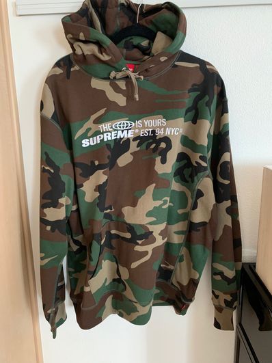 Supreme World Is Yours Hooded Sweatshirt "Camo"