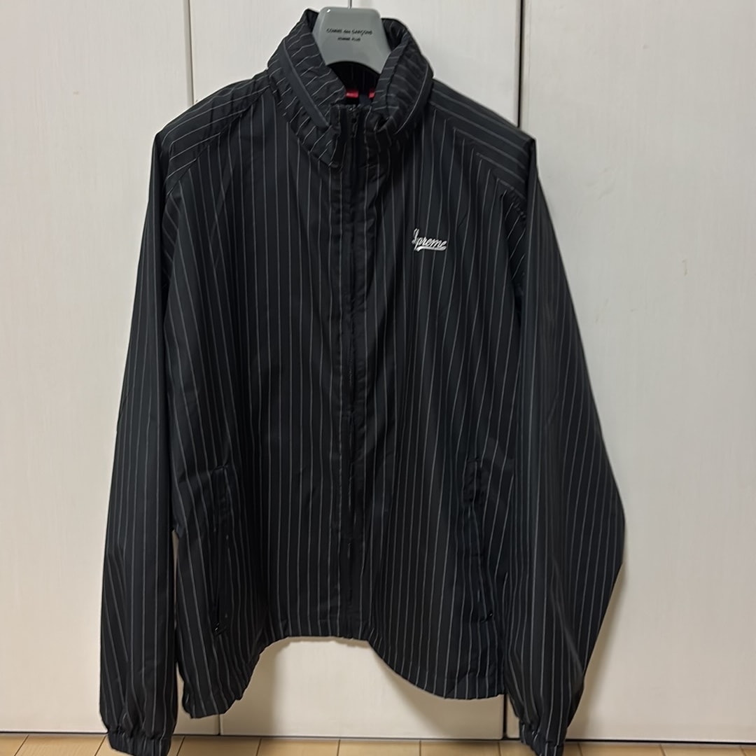 Supreme Reflective Pinstripe Track Jacket "Black"