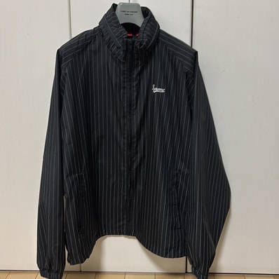 Supreme Reflective Pinstripe Track Jacket "Black"