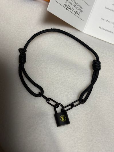Louis Vuitton Silver Lockit x Virgil Abloh Bracelet Black Titanium "Noir"