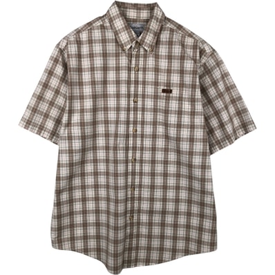 古着 カーハート Carhartt チェック柄 ボタンダウン 半袖 ワークシャツ メンズL相当/eaa640013