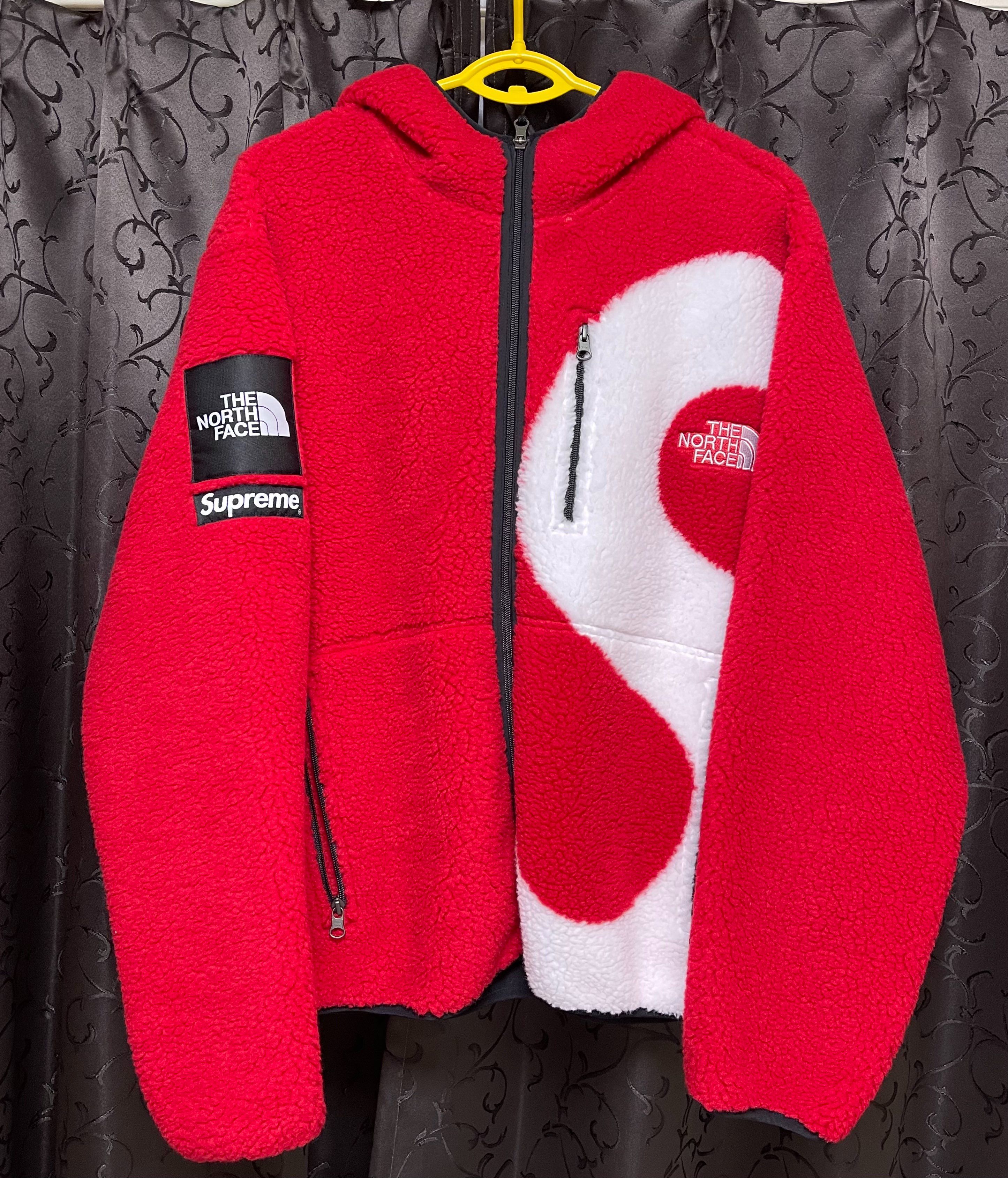 Supreme x The North Face S Logo Hooded Fleece Jacket "Red"