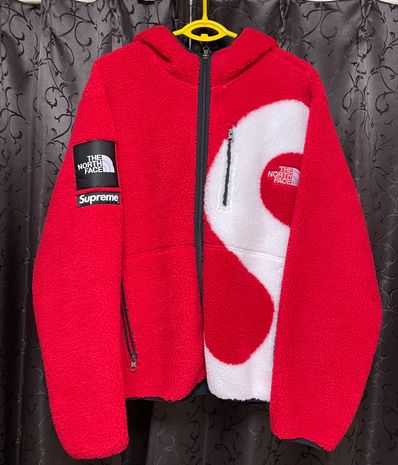 Supreme x The North Face S Logo Hooded Fleece Jacket "Red"