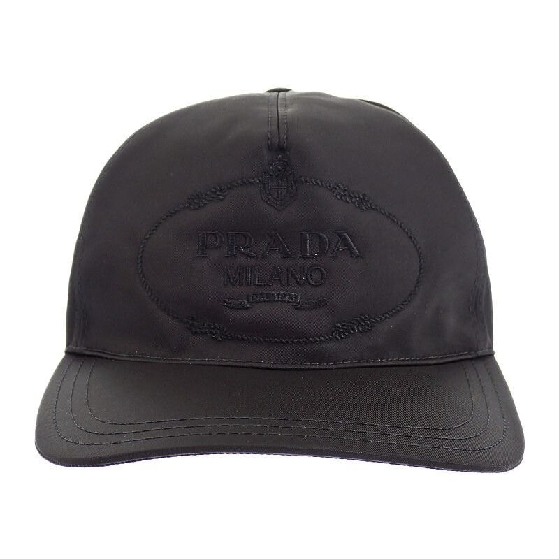 プラダ PRADA Re-Nylon ベースボール S 1HC179_2DMI_F0002 キャップ ナイロン ブラック レディース メンズ【中古】【Aランク】