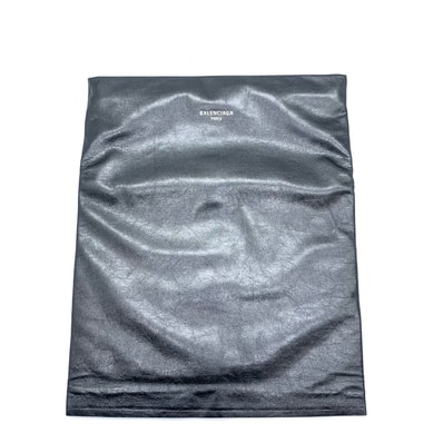 BALENCIAGA Calfskin Clutch Bag "Black"