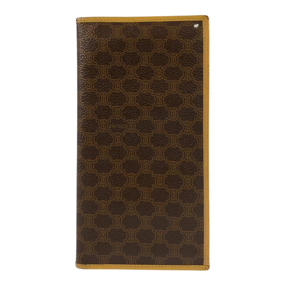 CELINE セリーヌ マカダム ブラウン PVC M152 長財布 札入れ メンズ 601077 【中古】