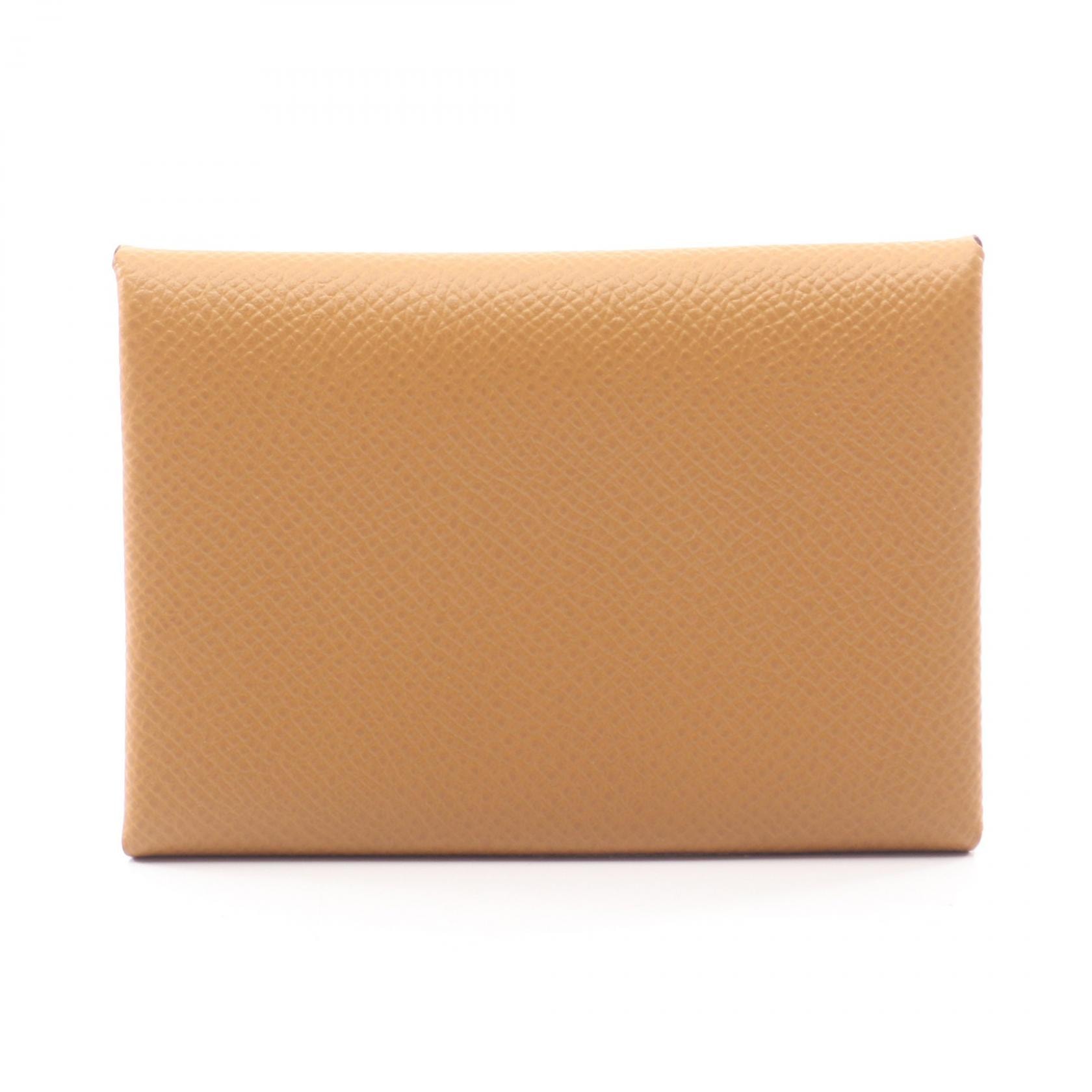 エルメス HERMES カルヴィデュオ コインケース 財布 レザー カーフ(牛革) ヴォーエプソン ヴォーエプソン セサミ B刻印(2023年製造) レディース ブラウン系 【中古】