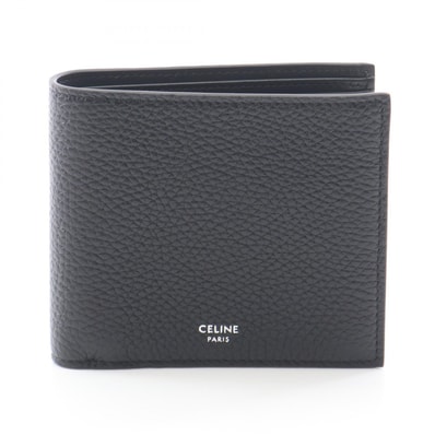 セリーヌ CELINE 二つ折り財布 財布 レザー レディース ブラック系 10C873GTZ38SI 【新品】