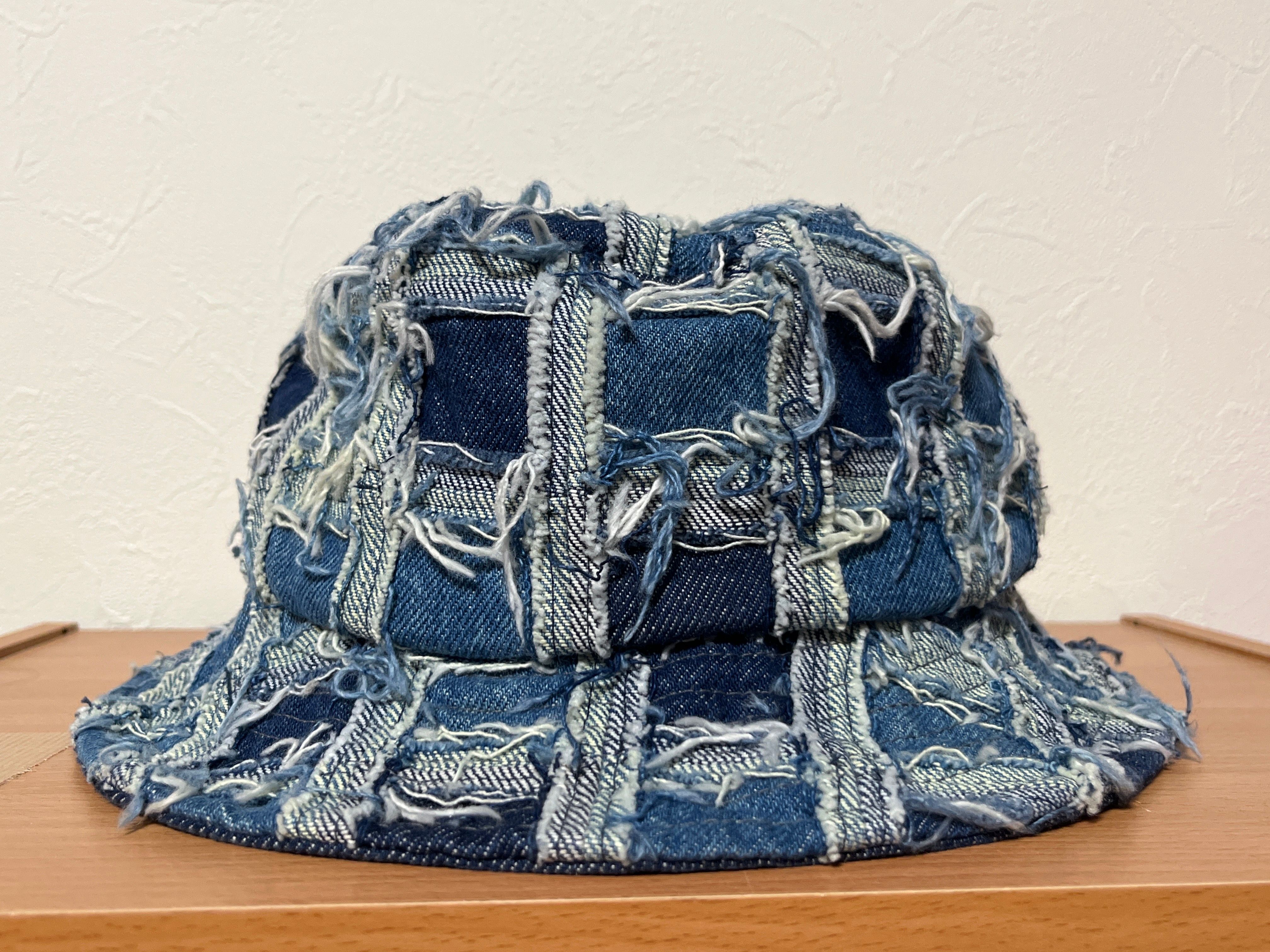 Supreme Frayed Patchwork Denim Crusher "Washed Blue"