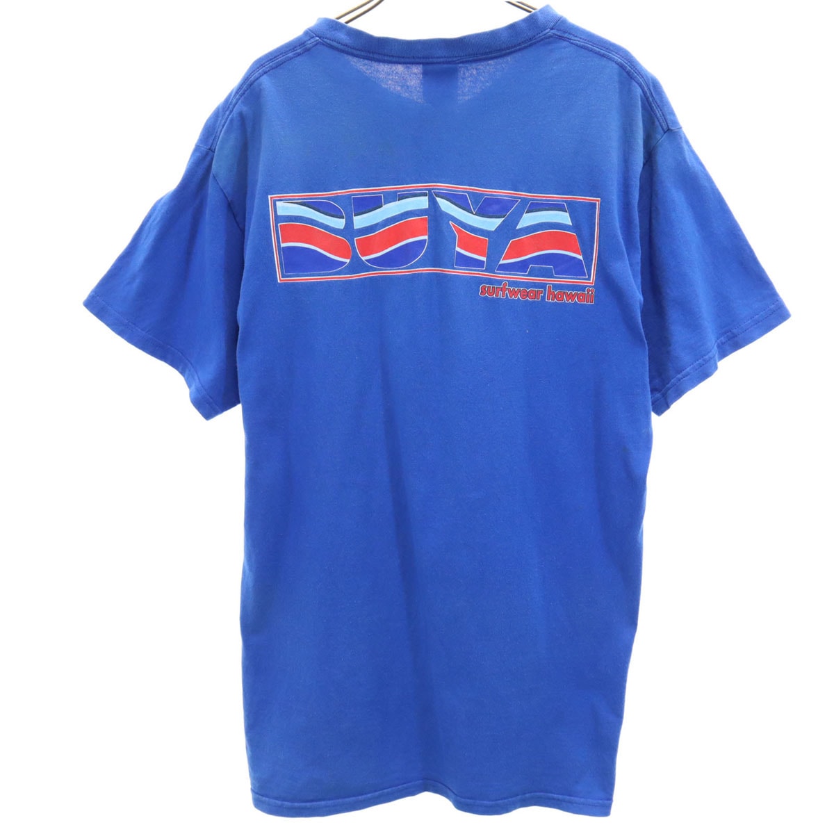 FRUIT OF THE LOOM フルーツオブザルーム USA製 バック ロゴプリント 半袖 HEAVT Tシャツ L ブルー