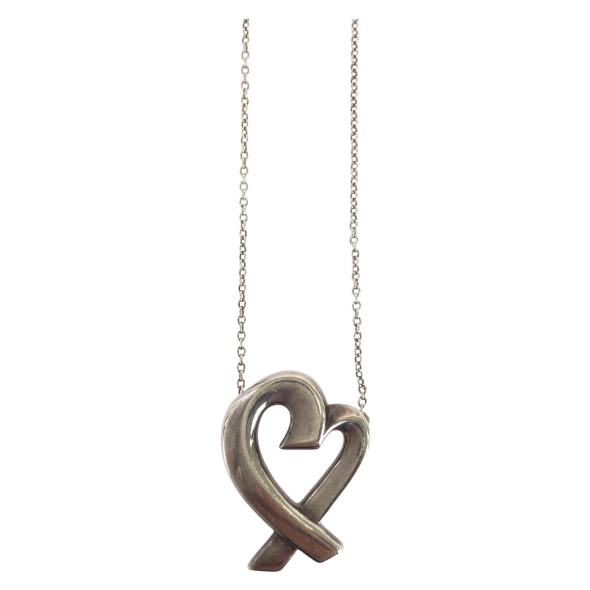 美品 TIFFANY&Co. ティファニー パロマ・ピカソ ラビング ハート シルバー SV925 シルバー ネックレス TIFFANY & Co.刻印 605086 【中古】