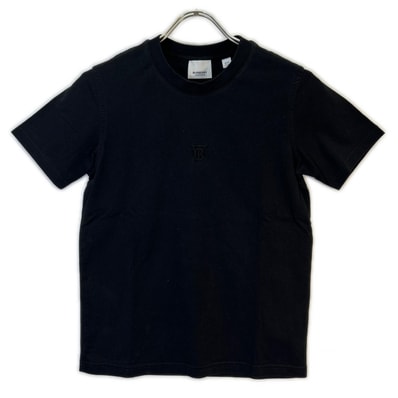 バーバリー リカルド期 8017121 TBロゴ ブラック クルーネックTシャツ XXS
