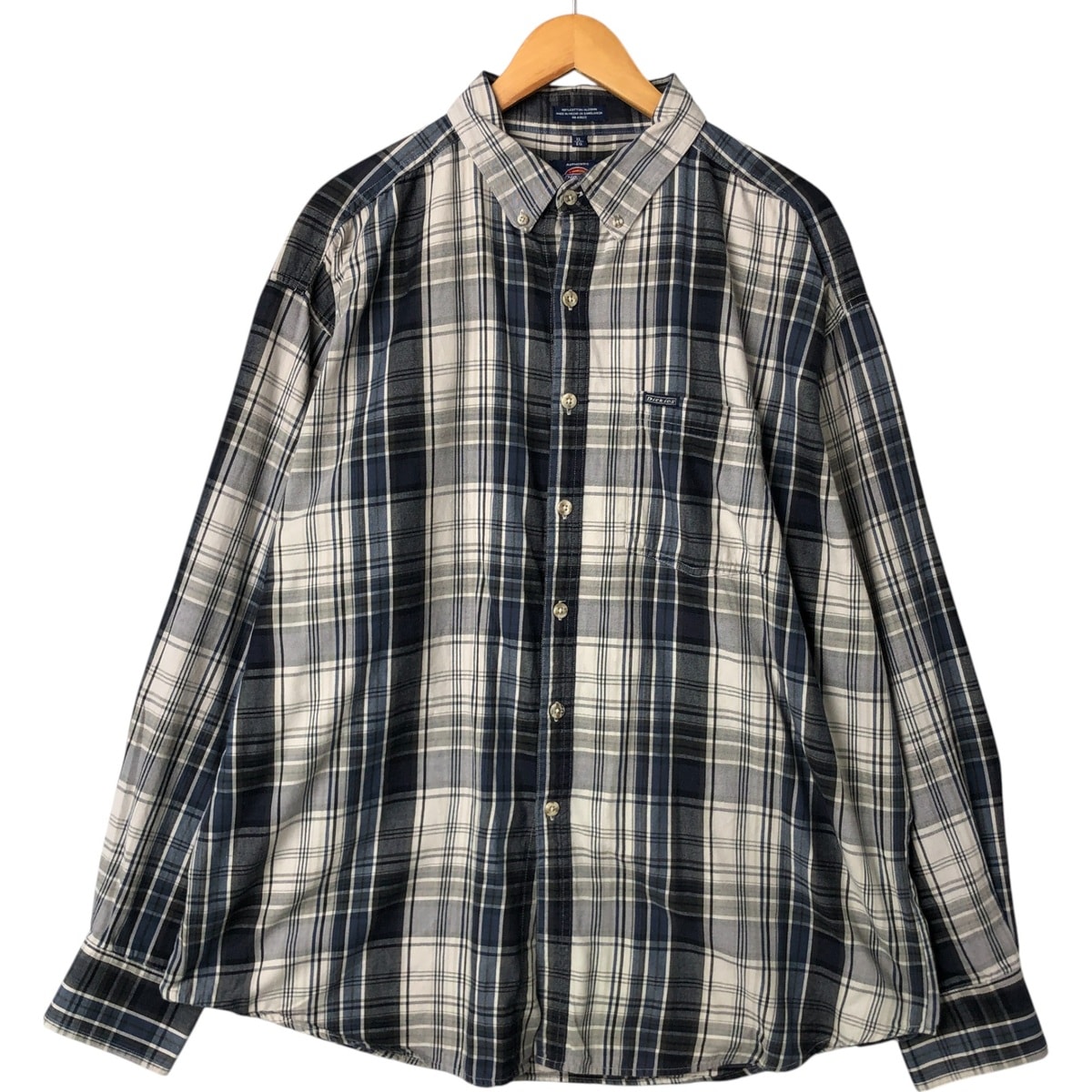 古着 ディッキーズ Dickies 長袖 ボタンダウン ライトネルチェックシャツ メンズXL相当/eaa542659