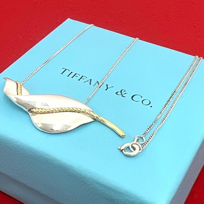 TIFFANY&Co. ティファニー リーフモチーフ ネックレス シルバー925 K18イエローゴールド ネックレス シルバー
36411