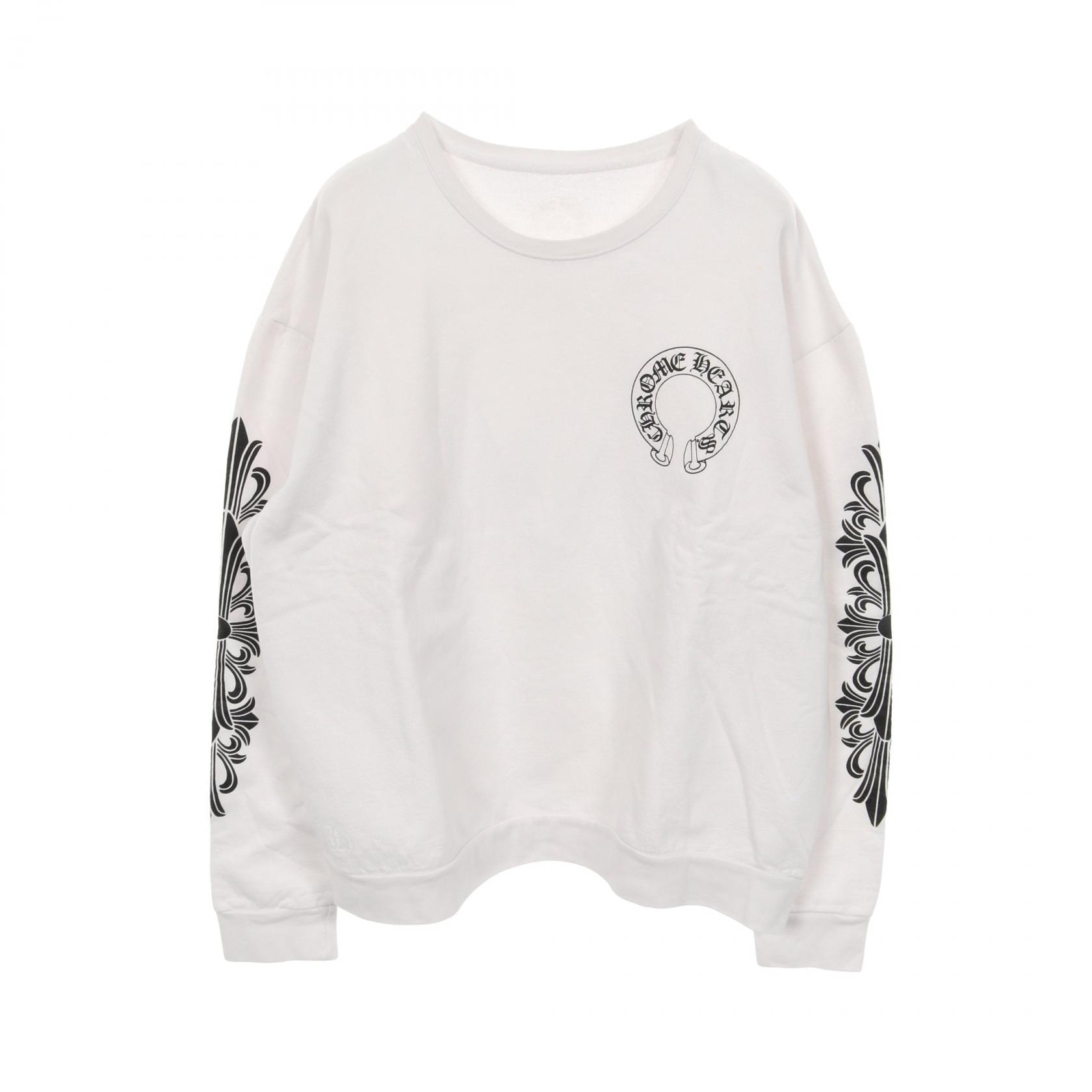 クロムハーツ CHROME HEARTS ホースシュー スウェット 衣料品 トップス コットン メンズ ホワイト系 / ブラック系 【中古】