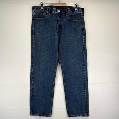 古着 リーバイス Levi's デニム パンツ Gパン ストレート ジーパン 505 ジップフライ W38×L32 ブルー系 メンズ