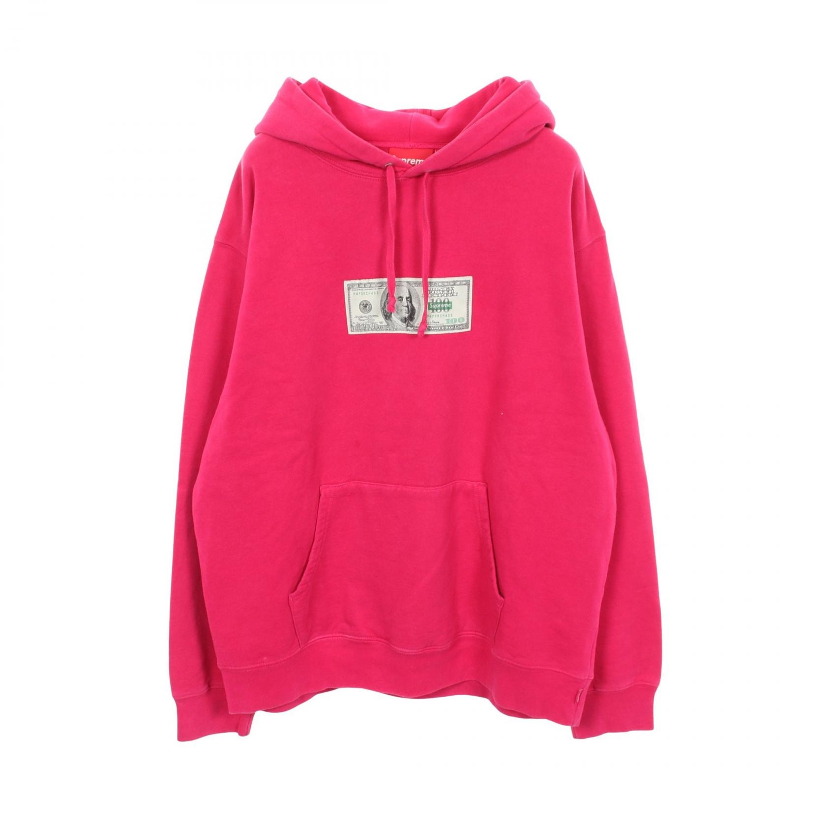 シュプリーム Supreme Franklin Hooded Sweatshirt 100ドル パーカー 衣料品 トップス コットン メンズ ピンク系 【中古】