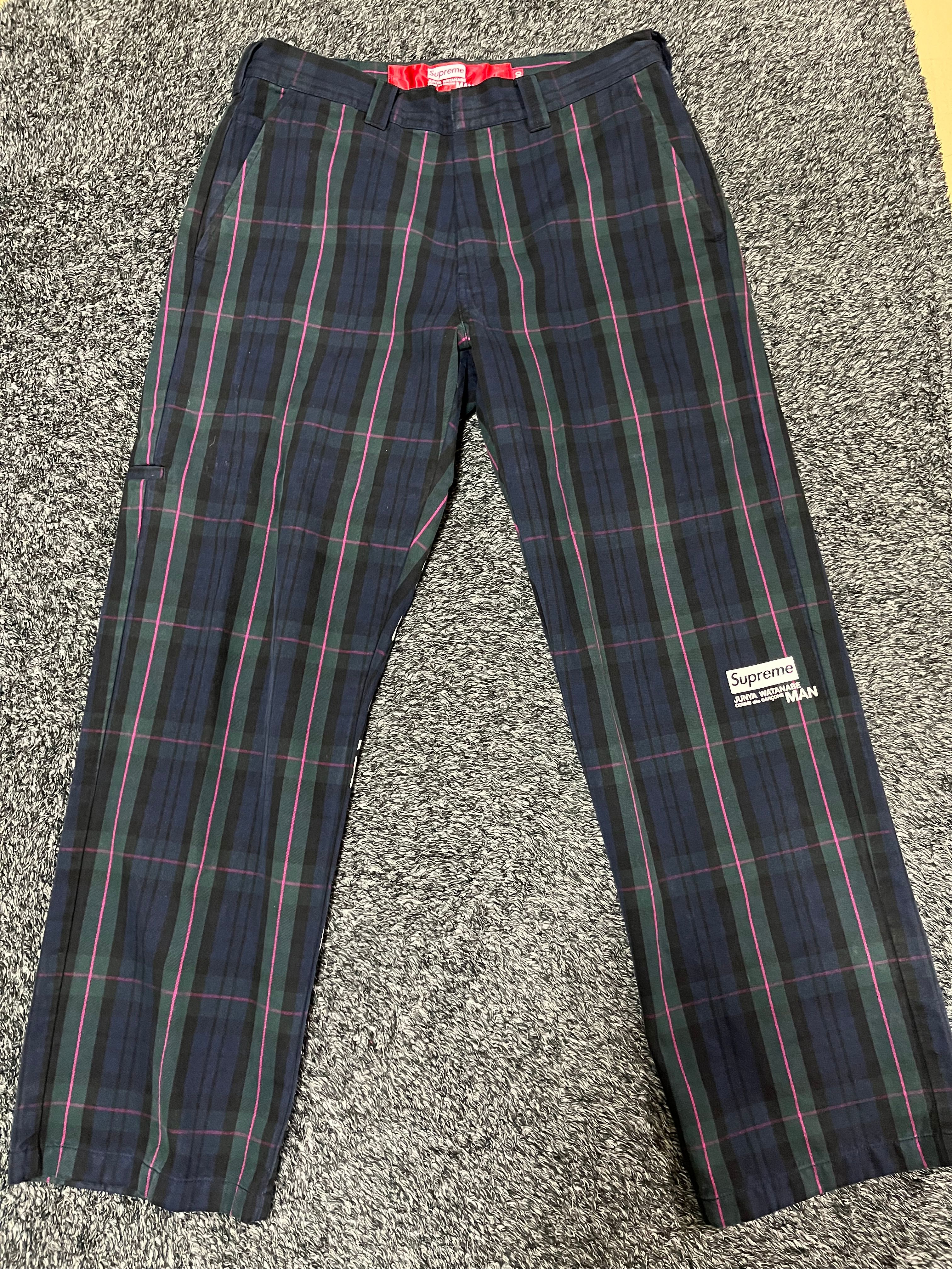 Supreme / JUNYA WATANABE COMME des GARCONS MAN Printed Work Pant "Navy Plaid"