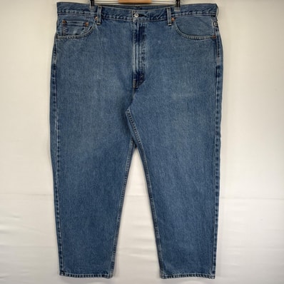 古着 リーバイス Levi's パンツ テーパード 5ポケット デニム ワーク ジッパーフライ 大きいサイズ 550 w46 L32 グレー系 メンズ