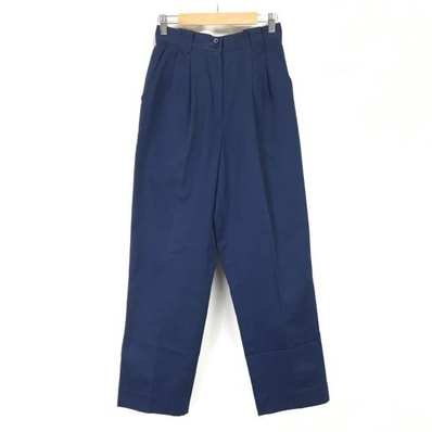80-90s/Vintage★バーバリー/Burberrys★コットン/ハイウエストパンツ【9AR/Women's size -M/股下71cm/紺/navy】Pants/Trousers◆zBH483