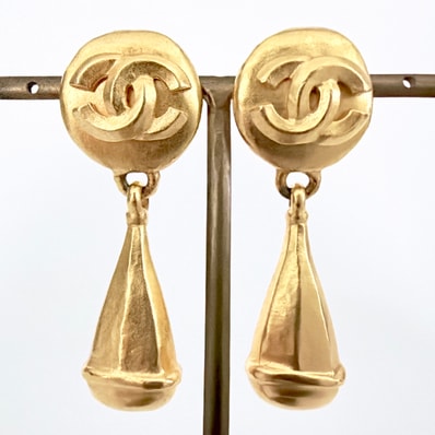 CHANEL シャネル ココマーク スイングイヤリング ゴールド ヴィンテージ