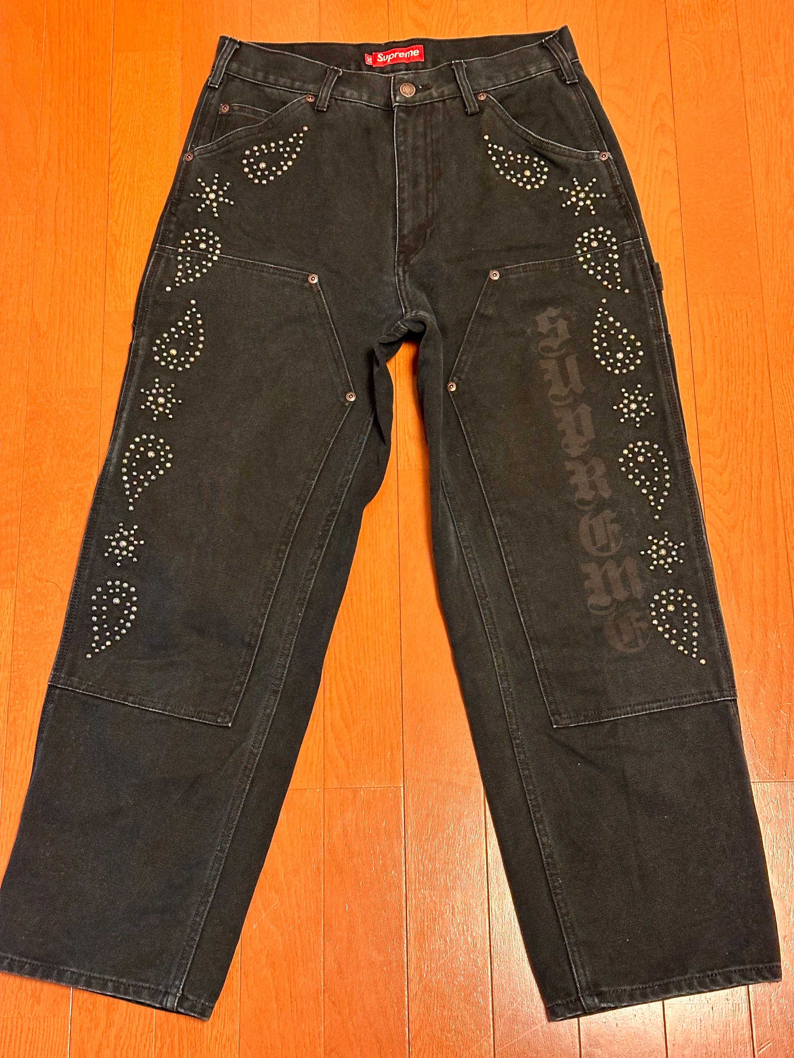 Supreme Paisley Studded Double Knee Painter Pant "Black"