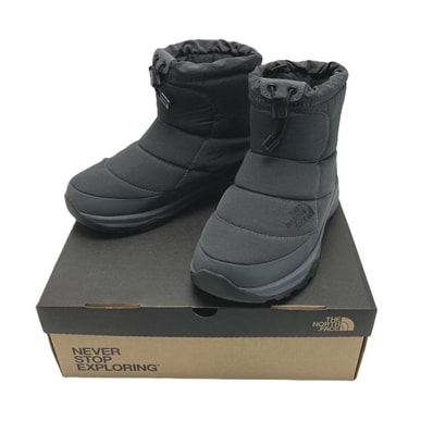 THE NORTH FACE ザノースフェイス ヌプシ ブーティ ウォータープルーフ ニット ショート NF52274 グレー SIZE 24cm 箱付き