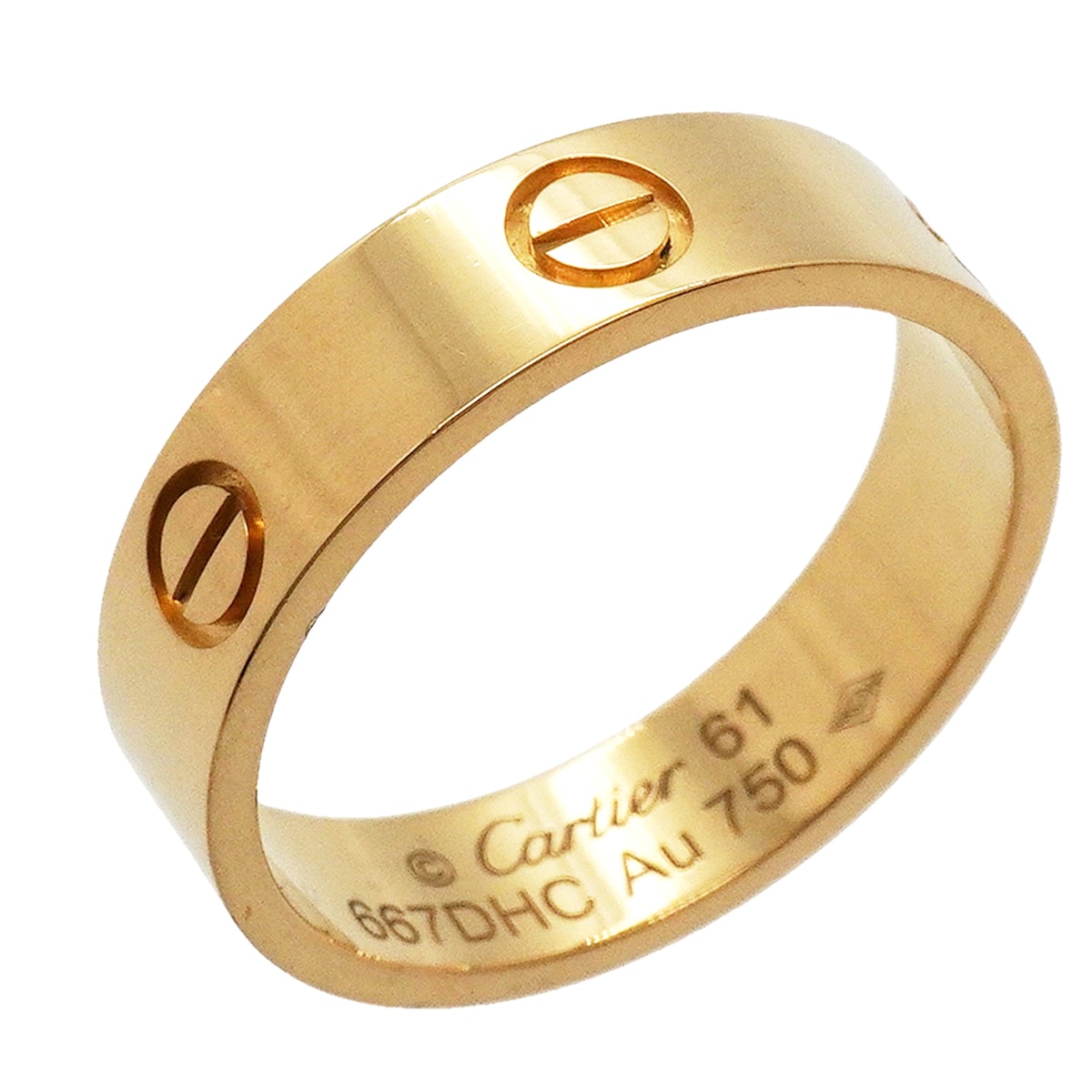 【6jkb0459】カルティエ リング ラブ K18YG イエローゴールド #61【中古】メンズ