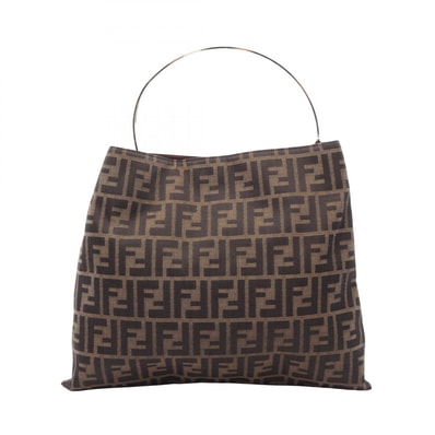 フェンディ FENDI ズッカ トートバッグ トートバッグ バッグ キャンバス レザー レディース ブラウン系 / ブラック系 【中古】