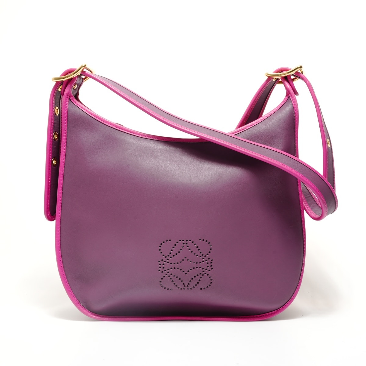 D (傷や汚れあり)】ロエベ LOEWE アナグラム レザー ショルダーバッグ