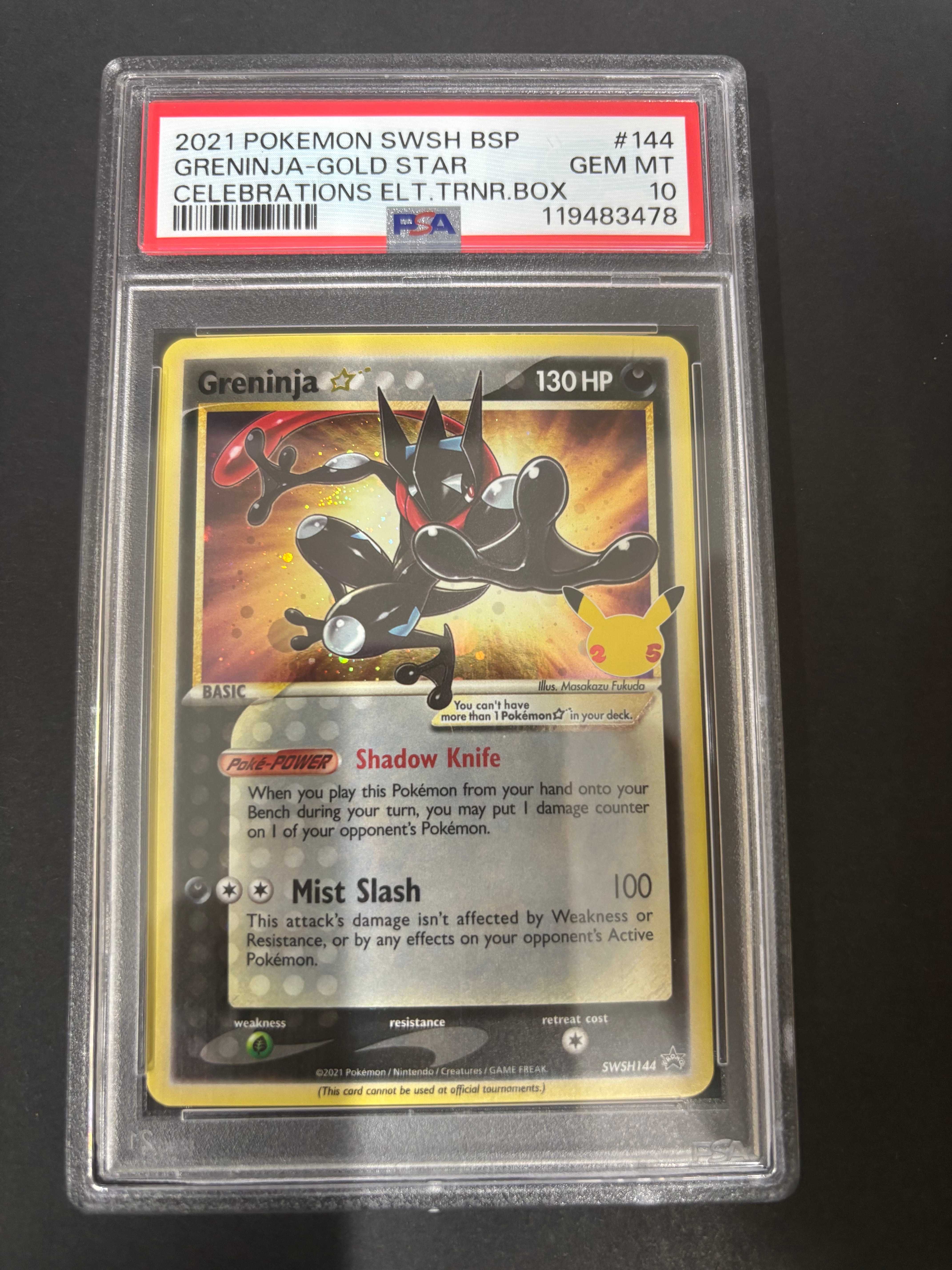 PSA8 Greninja Gold Star SWSH144 ゲッコウガ 英語 Greninja Star PSA8 Greninja Gold Star SWSH144 ゲッコウガ 英語 Greninja Star