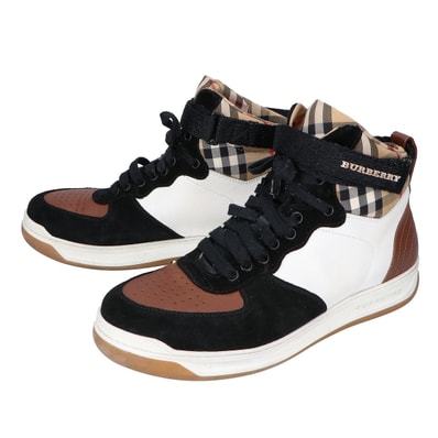 バーバリー ノヴァチェック ハイカットスニーカー 41 1/2
