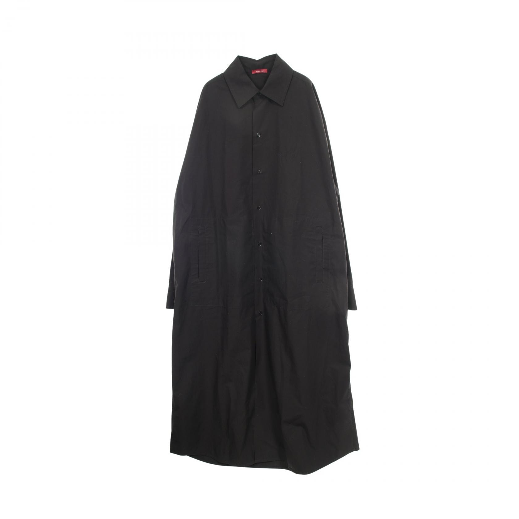 グッチ GUCCI エンボスロゴ加工 シャツ ワンピース 衣料品 アウター コットン レディース ブラック系 【中古】