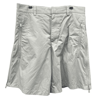 DIOR 美品 ディオール 24SS トラウザー ショーツ #50 483C121A6107 ショートパンツ ハーフパンツ フレア ジャバラ パンツ 2way ナイロン グレー christian クリスチャン ABランク 中古 鑑定済 ディオールパンツ