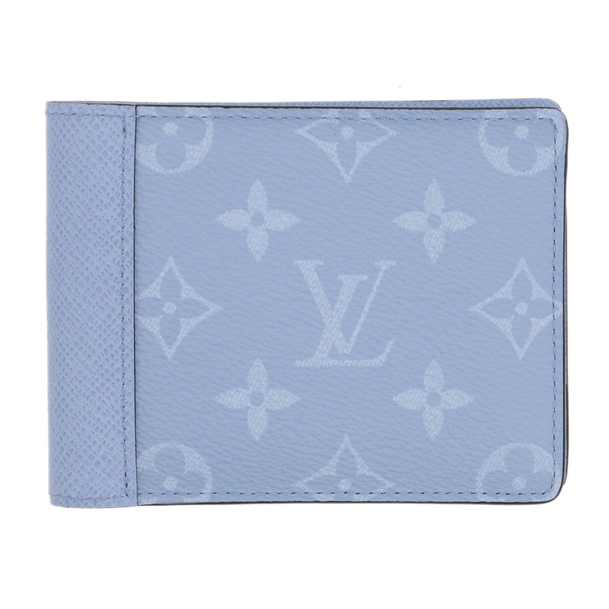 【お値下げ品】LOUIS VUITTON ルイ・ヴィトン ポルトフォイユ ミュルティプル 二つ折り財布 M14111 モノグラム ライトブルー メンズ【中古】