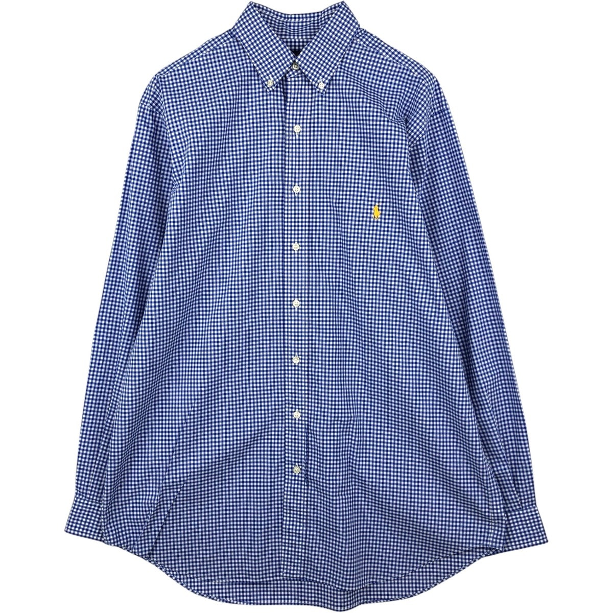 古着 ラルフローレン Ralph Lauren STRETCH ギンガムチェック 長袖 ボタンダウンチェックシャツ メンズXL相当/eaa622256