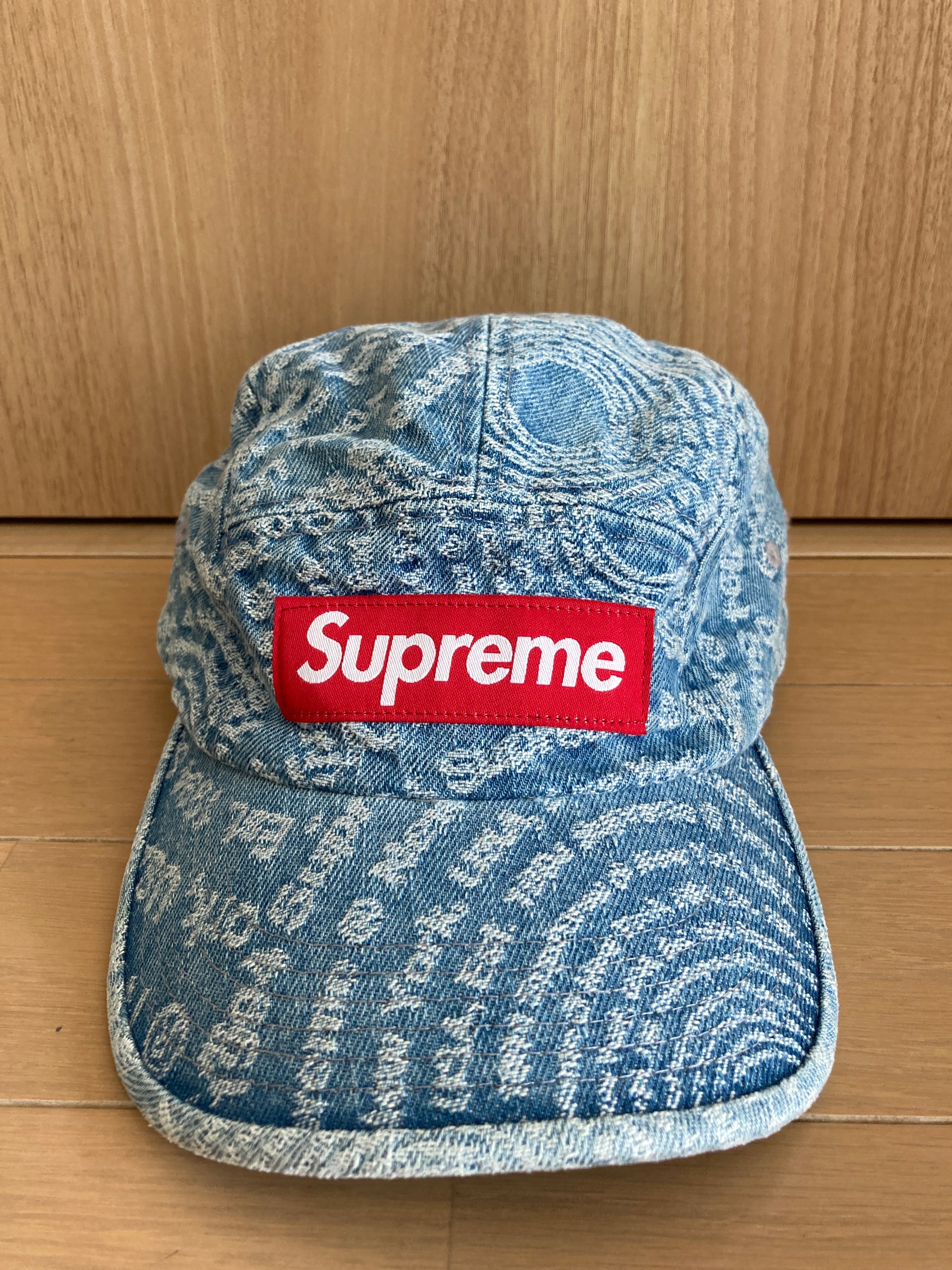 Supreme Circles Jacquard Denim Camp Cap "Blue"