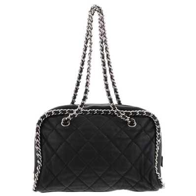 CHANEL シャネル マトラッセ チェーンアラウンド ショルダーバッグ ショルダーバッグ ラムスキン ブラック レディース【中古】