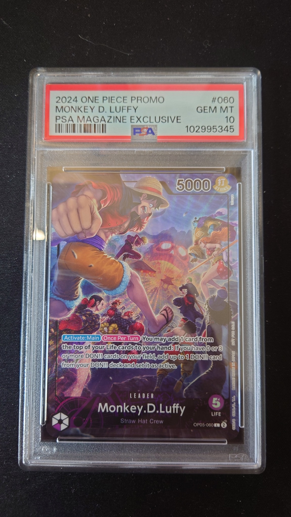 PSA10】モンキー・D・ルフィ L [OP05-060]【英語版】（PSA限定コラボ