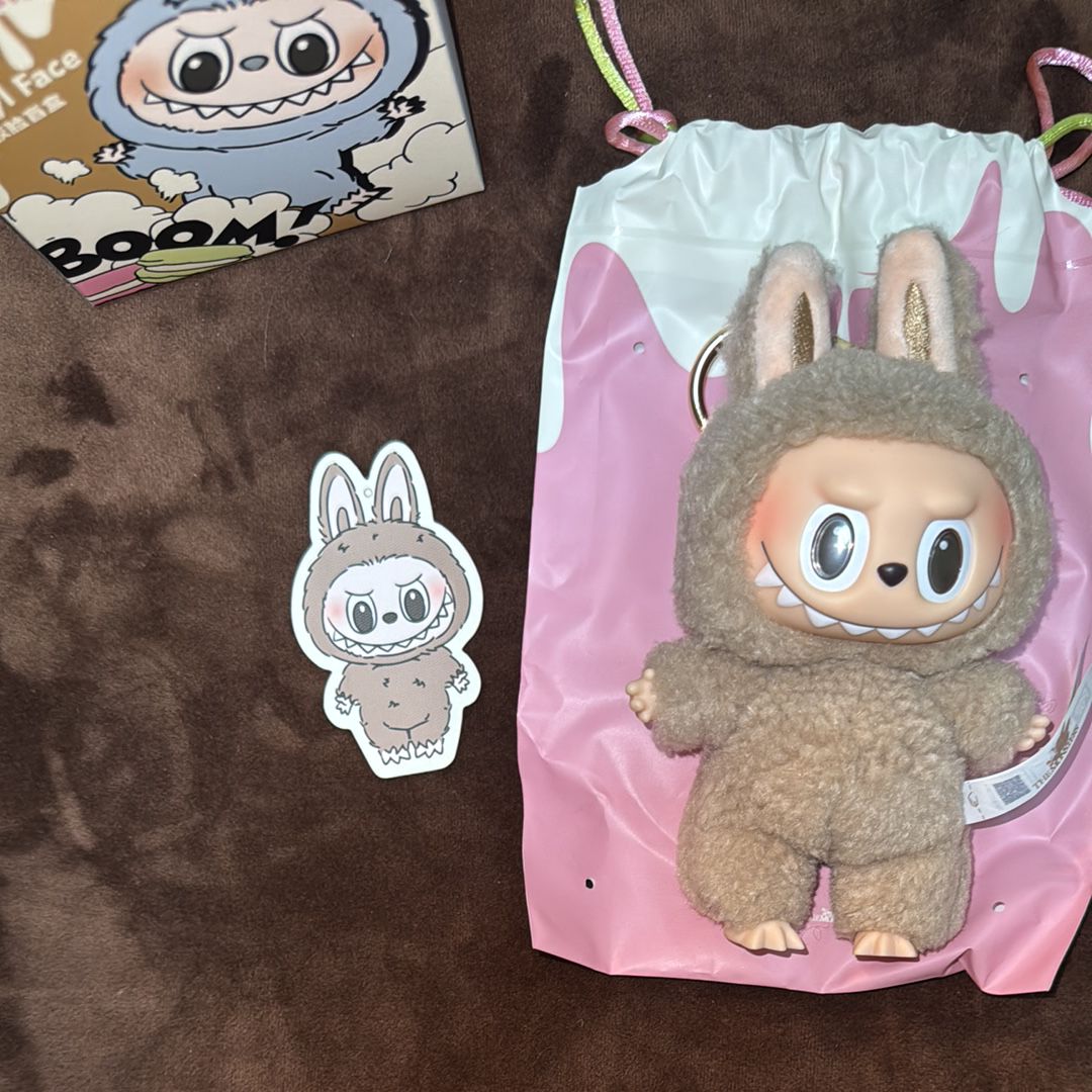 POP MART THE MONSTERS (LABUBU) Exciting Macaron Plush Series TOFFEE