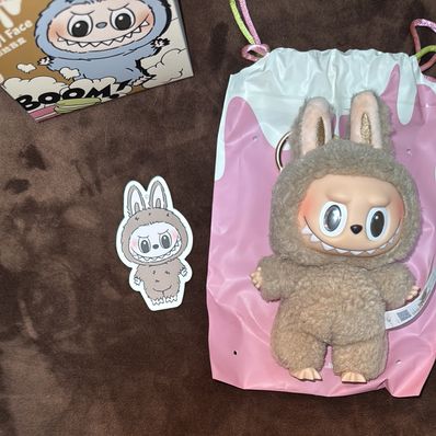 POP MART THE MONSTERS (LABUBU) Exciting Macaron Plush Series TOFFEE