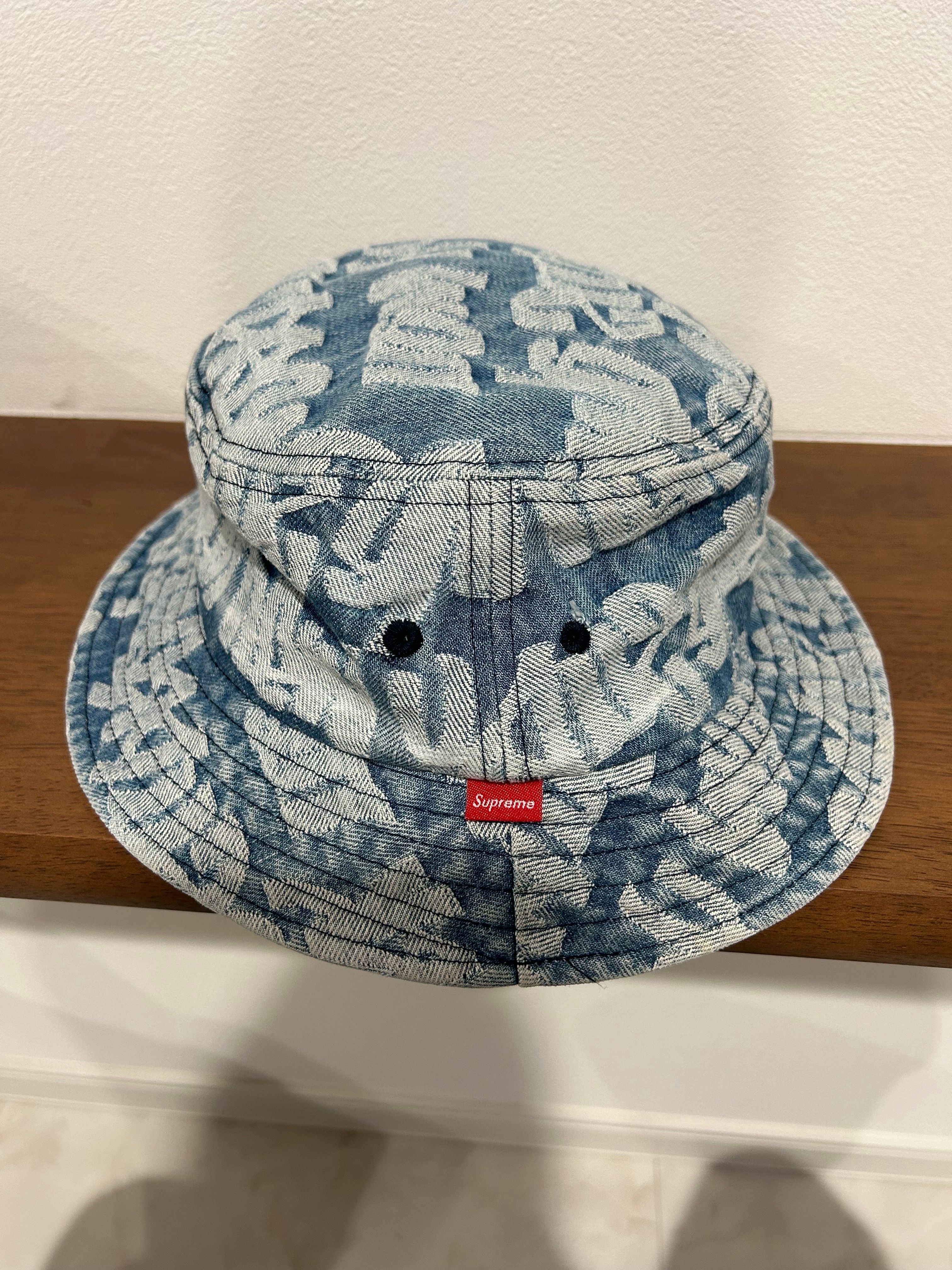 Supreme Fat Tip Jacquard Denim Crusher "Blue"
