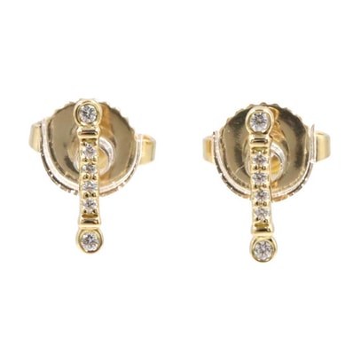 ティファニー TIFFANY&CO フルールドリス ダイヤ ピアス ピアス ジュエリー K18(イエローゴールド) ダイヤモンド レディース ゴールド系 / クリア系 【中古】