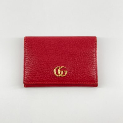 GUCCI(グッチ) ダブルG GGマーモント カードケース レッド