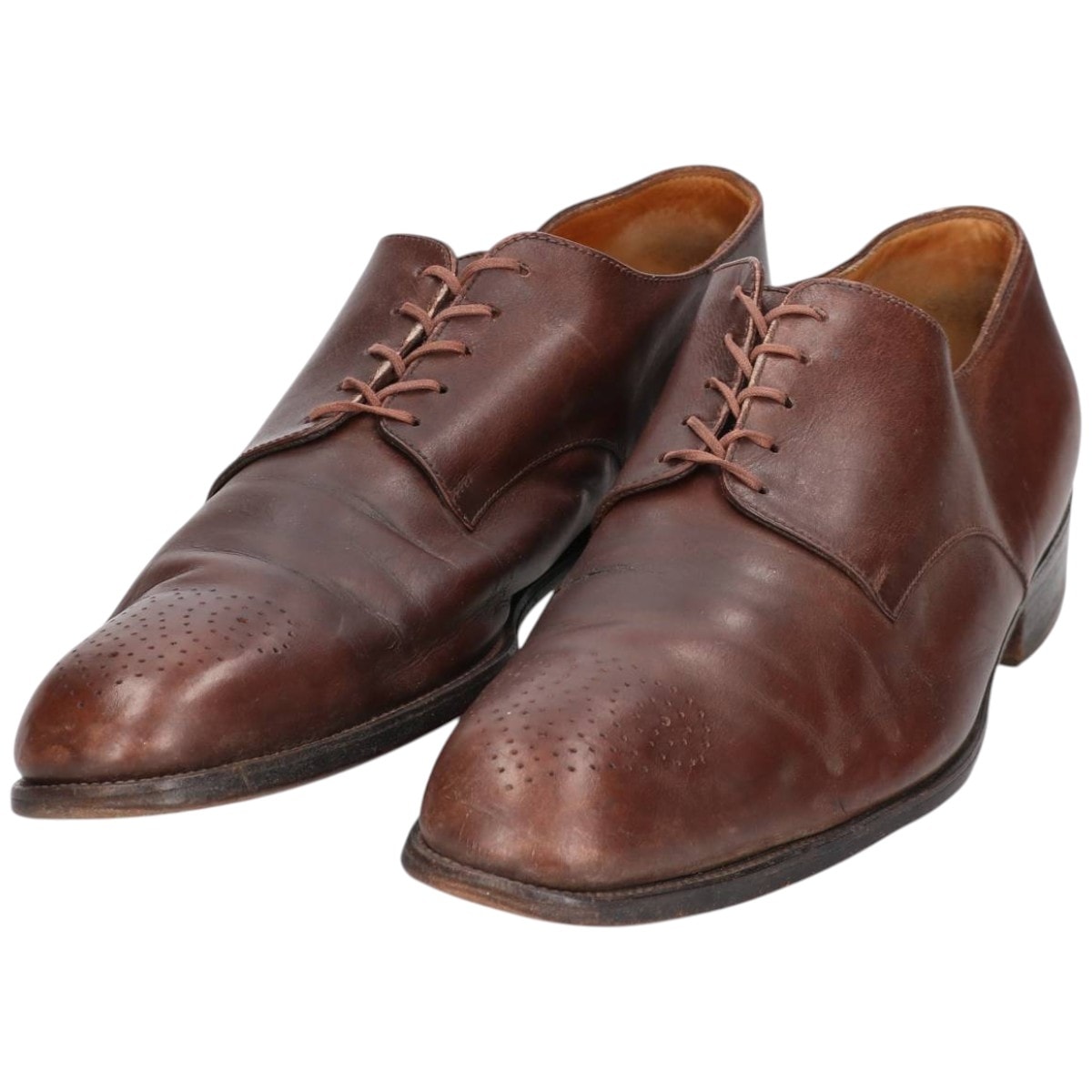 古着 ジェイエムウエストン J.M.Weston セミブローグ プレーントゥシューズ フランス製 メンズ29.0cm相当/sva001036