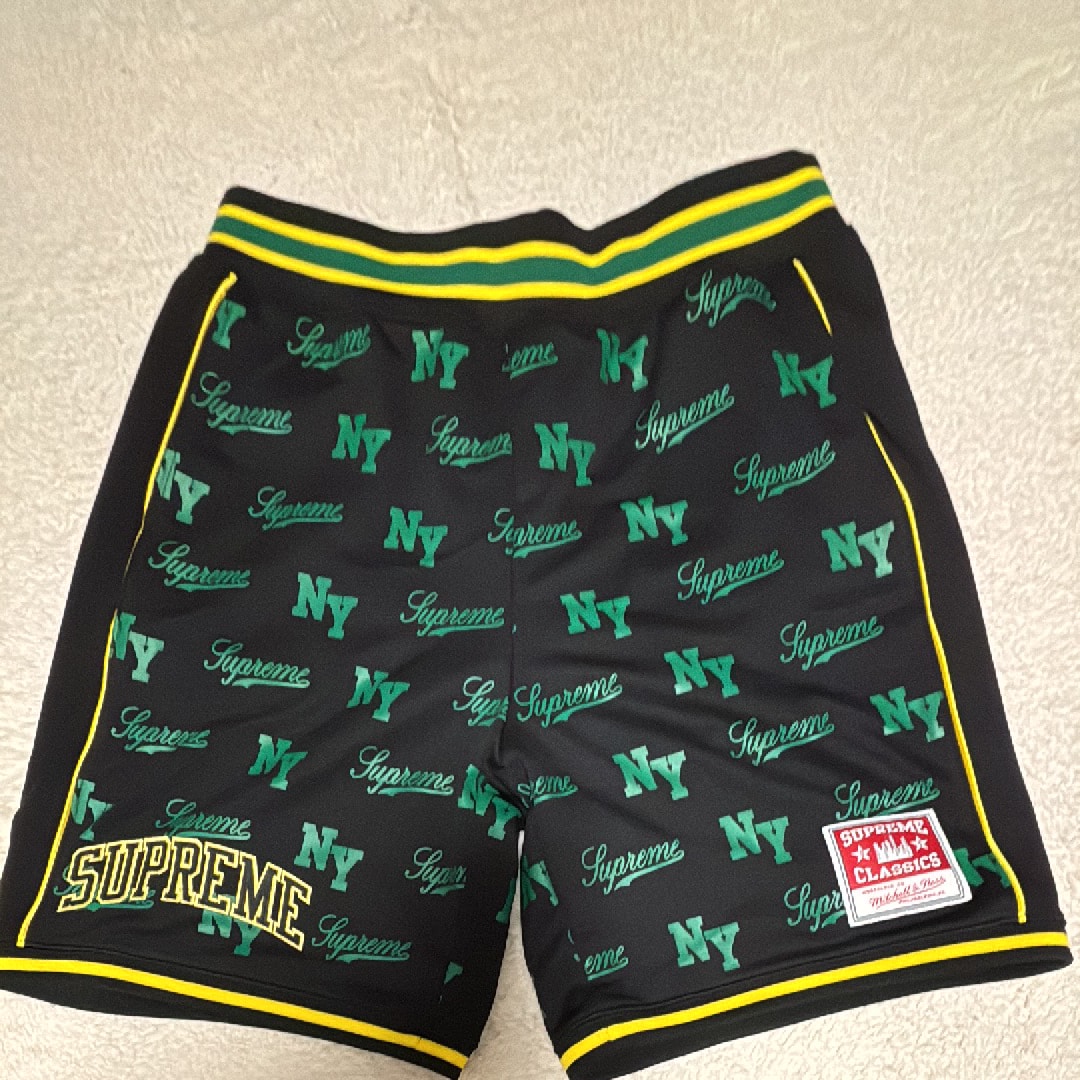 Supreme x Mitchell & Ness Monogram Basketball Short "Black"