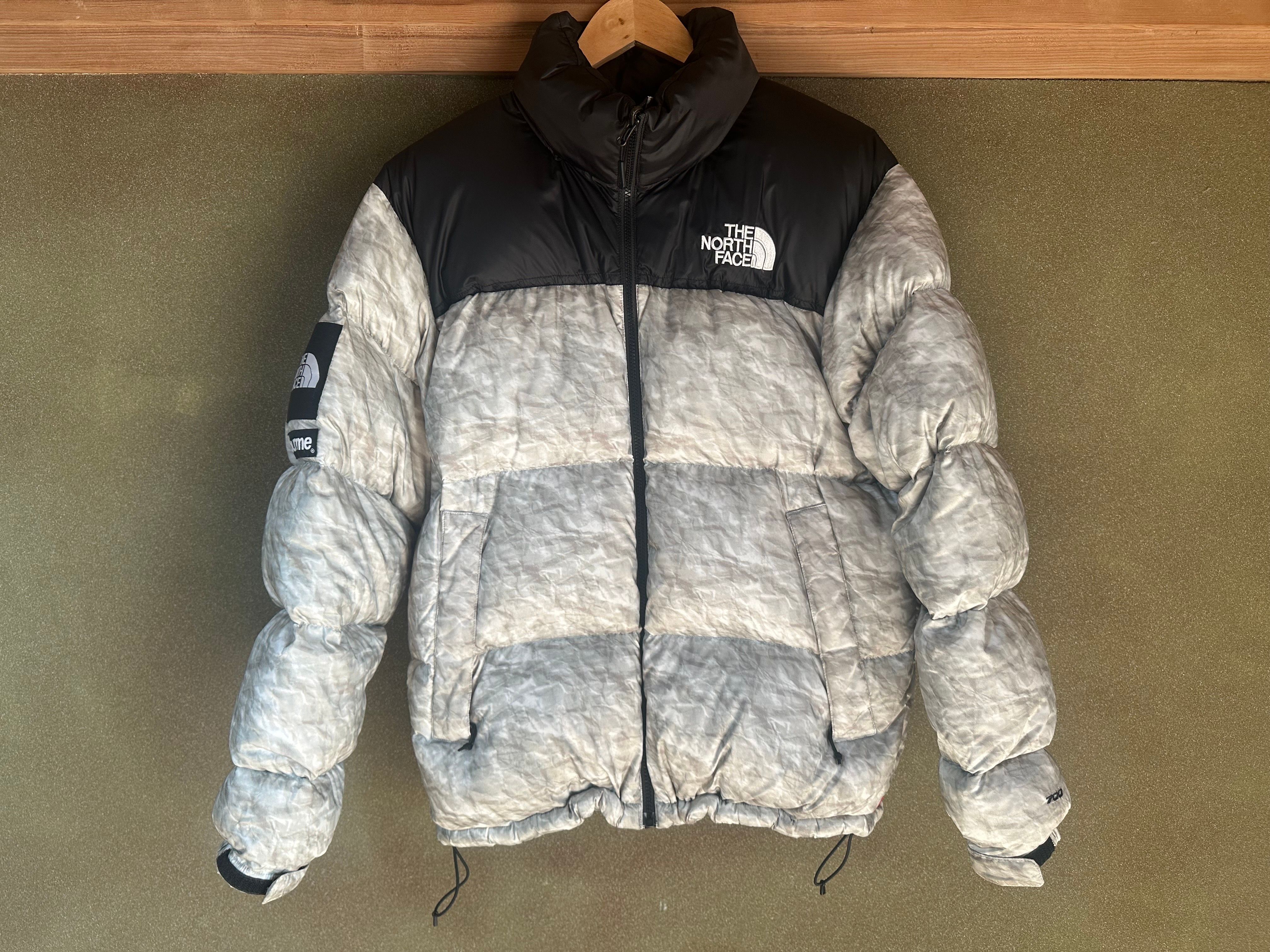 Supreme x The North Face Nuptse Jacket "White Paper Print"