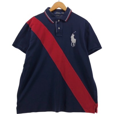 古着 ラルフローレン Ralph Lauren POLO RALPH LAUREN CUSTOM SLIM FIT ビッグポニー 半袖 ポロシャツ メンズXL相当/eaa555734