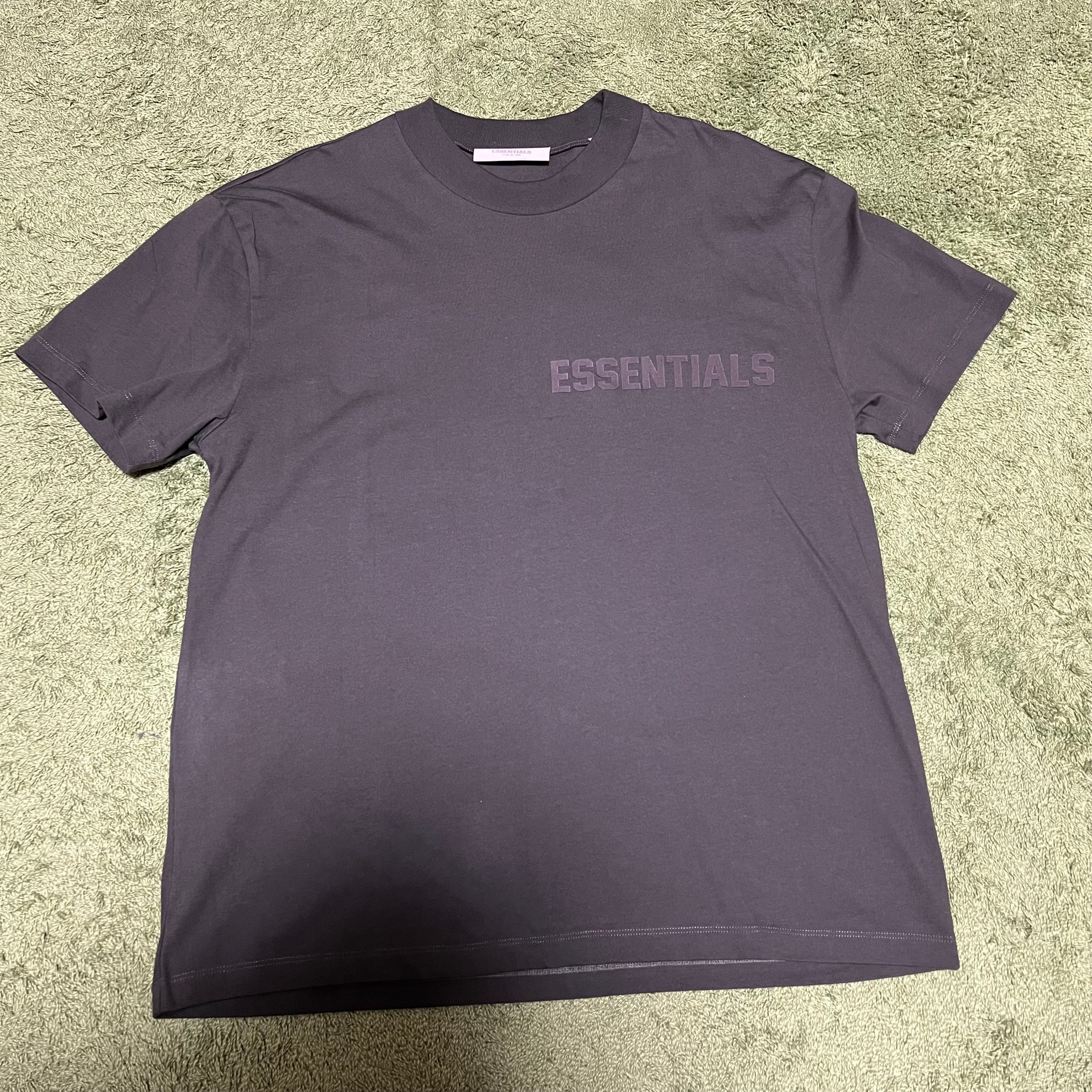 FEAR OF GOD ESSENTIALS SS Tee (Felt Logo) "Off Black"