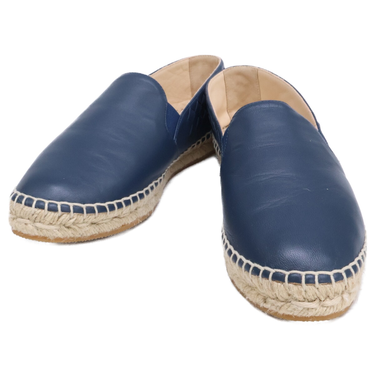 ボッテガヴェネタ 【美品】407121 V0013 4037 レザー イントレチャート スリッポン 36